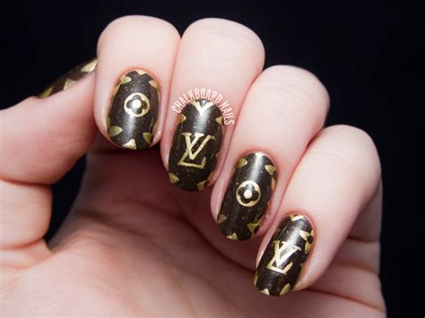 lv nail stencil|louis vuitton style nails.